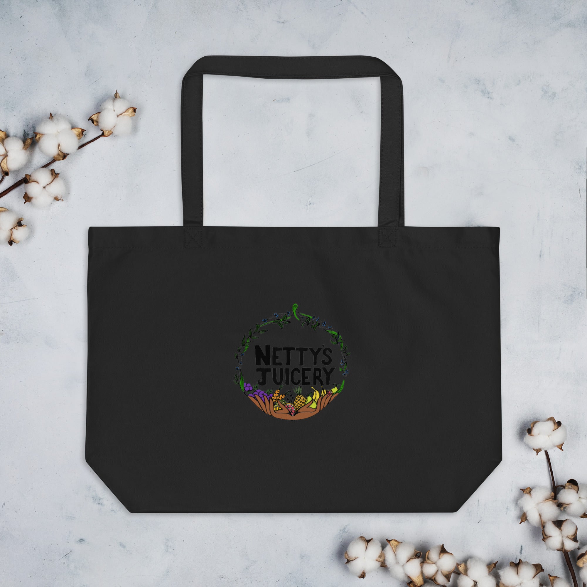 Large organic tote bag