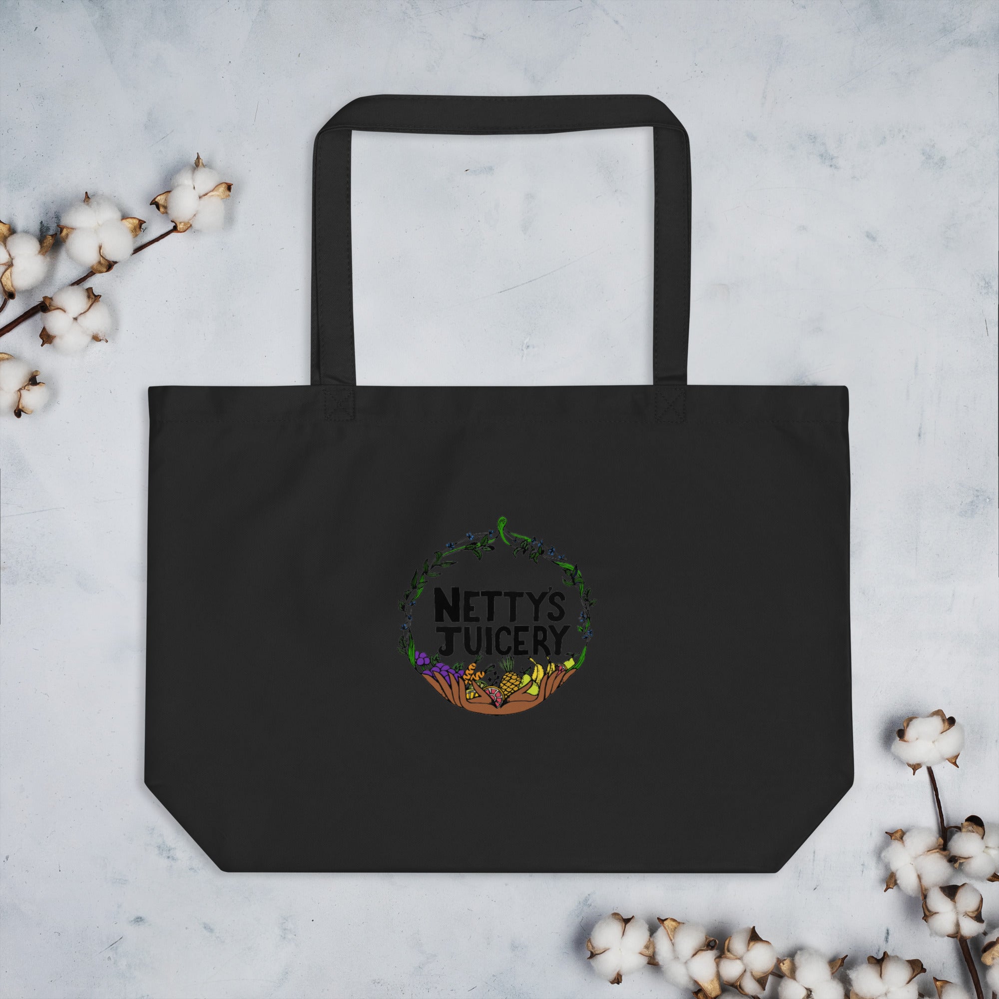 Large organic tote bag